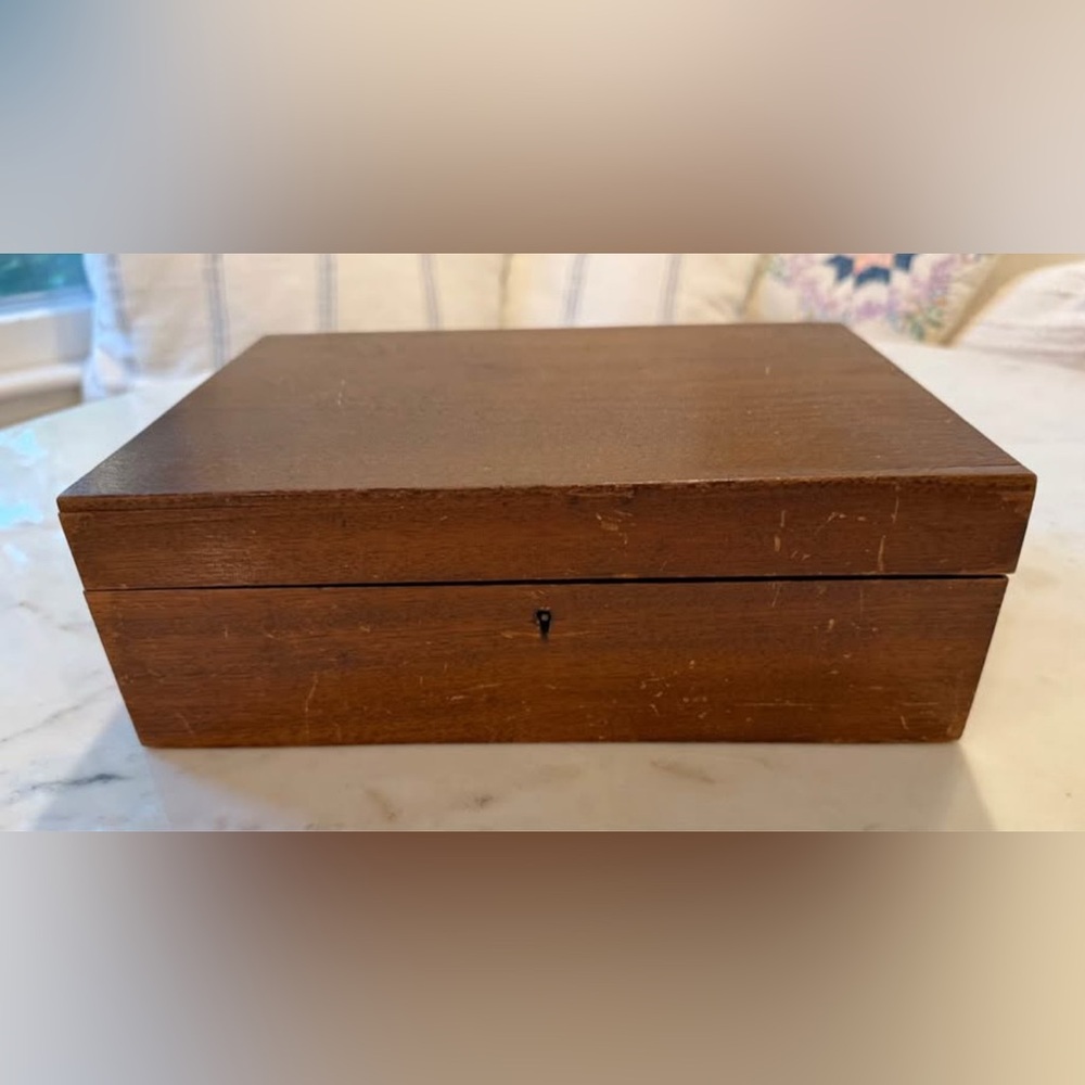 Vintage handmade wooden box